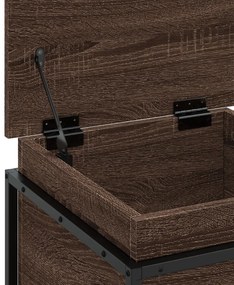 Κουτί Αποθήκευσης με Καφέ Δρυς 40x40x51,5 εκ. Επεξ. Ξύλο - Καφέ