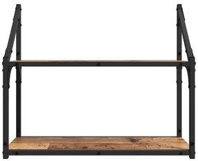 vidaXL Ράφι Τοίχου Παλαιό ξύλο 60 x 21 x 51 cm Επεξεργασμένο ξύλο