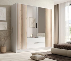 Ντουλάπα Niriam τετράφυλλη-Leuko