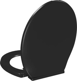 vidaXL Κάλυμμα Λεκάνης με Soft Close &amp; Quick Release Μαύρο