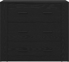 vidaXL Πλαϊνό γραφείο Μαύρη Οξυά 160 x 33 x 70 εκ. Επεξεργασμένο Ξύλο