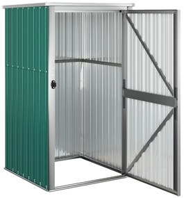 vidaXL Αποθήκη Εργαλείων Κήπου Πράσινη 88x89x161 εκ. Γαλβαν. Ατσάλι