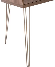 Κονσόλα KAITLYN Καρυδί - Χρυσό 120x55x79,5Y εκ. 120x55x79.5 εκ.