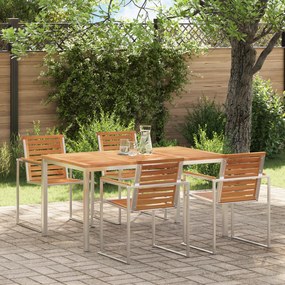 vidaXL Τραπέζι Εξωτερικού Χώρου 150x90x75 cm Στερεό ξύλο Teak