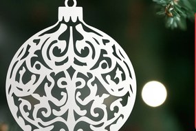 Σετ των 3 Intra απο ξύλο plywood 3mm-4mm πάχος Χριστουγεννιάτικο στολίδι Δίασταση 8x8 cm INTRAFABR-105343173