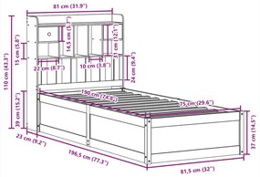 ΣΚΕΛΕΤΟΣ ΚΡΕΒ. ΧΩΡΙΣ ΣΤΡΩΜΑ ΛΕΥΚΟ 75X190 ΕΚ ΜΑΣΙΦ ΠΕΥΚΟ 3323519