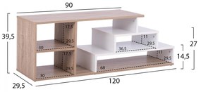 ΕΠΙΠΛΟ TV HUGH  120X29.5X39.5Y εκ. SONAMA  ΛΕΥΚΟ