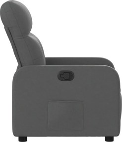vidaXL Πολυθρόνα Ανακλινόμενη Σκούρο Γκρι Υφασμάτινη