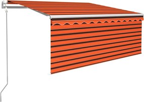 vidaXL Ηλεκτρική τέντα με LED και αισθητήρα 3,5 x 2,5 m