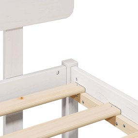 vidaXL Σκελετός Κρεβατιού Λευκό 75 x 190 cm Στερεά ξυλεία πεύκου