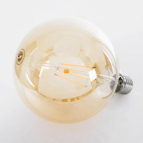 GloboStar® 99043 Λάμπα LED Long Filament E27 G125 Γλόμπος 8W 720lm 360° AC 220-240V IP20 Φ12.5 x Υ18cm Ultra Θερμό Λευκό 2200 K με Μελί Γυαλί Dimmable - 3 Χρόνια Εγγύηση