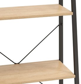 vidaXL Ραφιέρα 3 Επιπέδων Ανοιχτό Καφέ & Μαύρο 56 x 35 x 108 εκ.