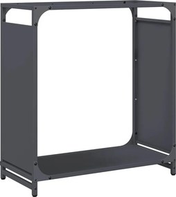 vidaXL Ράφι Καυσόξυλων Ανθρακί 60x28x65 εκ. Χάλυβας ψυχρής έλασης