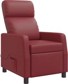 vidaXL Κάθισμα μασάζ Κόκκινο Τεχνητό Δέρμα