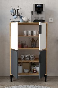 Ντουλάπι Sapphire Δρυς / Λευκό / Ανθρακί AFOS 72x36.5x12