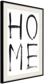 Αφίσα - Simply Home (Vertical) - 20x30 - Μαύρο - Με πασπαρτού