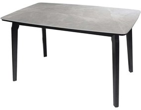 Τραπέζι Dalin Ε796,2 130x80x74cm Marble Grey-Black Ξύλο,Τεχνομάρμαρο