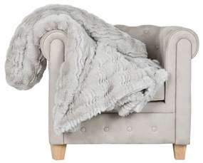 Κουβέρτα Home ESPRIT Ανοιχτό Γκρι 220 x 240 x 1 cm