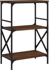 vidaXL Βιβλιοθήκη 3 Επιπέδων Καφέ Δρυς 59x35x90,5 εκ. Επεξεργ. Ξύλο