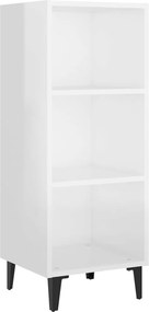 vidaXL Ντουλάπι Γυαλιστερό Λευκό 34,5x32,5x90 εκ. Επεξεργασμένο Ξύλο