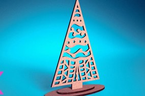 Intra απο ξύλο plywood 3mm-4mm πάχος Χριστουγεννιάτικο Στολίδι Μάνταλα με Δίασταση 30x30 cm INTRAFABR-72247533