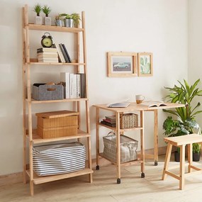 Ραφιέρα Nextdeco Natural μασίφ ξύλο Y180x60x45εκ.