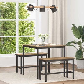 vidaXL Τραπεζαρίες 80 x 80 x 75 cm Επεξεργασμένο Ξύλο Artisan Δρυς