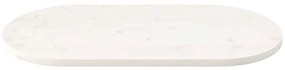 vidaXL Επιφάνεια Τραπεζιού Οβάλ Λευκή 90x45x2,5 εκ. Μασίφ Ξύλο Πεύκου