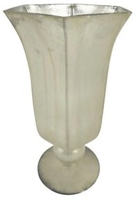 Βάζο Διακοσμητικό Ilaiyad 76787 15x28cm Ivory Artekko Γυαλί