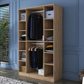 Τετραφυλλη Ντουλαπα Καρυδια/Λευκο BA116 47.3x120x190.8