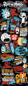 Αφίσα πόρτας Rick and Morty - Frases, (53 x 158 cm)