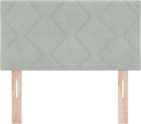 vidaXL Κεφαλάρι Ανοιχτό γκρι 80 cm Βελούδο