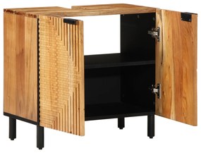 vidaXL Κάθισμα μπάνιου  62x33x58 εκ Μασίφ ξύλο ακακίας