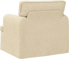 vidaXL Καναπές 60cm Κρεμ Μέταλλο