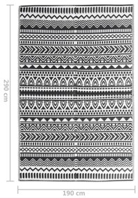 Χαλί Εξωτερικού Χώρου Μαύρο 190 x 290 εκ. από Πολυπροπυλένιο - Μαύρο