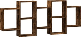 vidaXL Ραφιέρα Τοίχου Καπνιστή Δρυς 159x18x65 εκ. Επεξεργασμένο Ξύλο