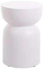 Τσιμεντένιο σκαμπό/τραπεζάκι λευκό 33 x 46εκ.