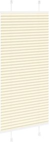 vidaXL Πλισέ περσίδα Κρέμα 55x150 cm Πλάτος υφάσματος 54,4 cm