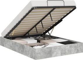 vidaXL Κρεβάτι Οθωμανικού Τύπου Σκυρόδεμα Γκρι 120 x 200 cm