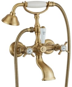 Bugnatese Princeton 800 Bronze Μπαταρία Λουτρού με Τηλέφωνο και Άθραυστο Σπιράλ 1,5 μ