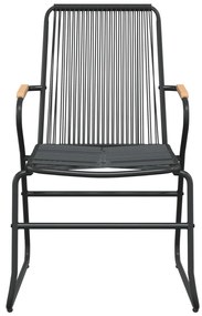vidaXL Καρέκλες Κήπου 4 τεμ. Μαύρες 58 x 59 x 85,5 εκ. Ρατάν PVC