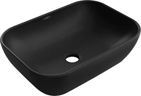 Mexen Rita νιπτήρας πάγκου 45 x 32 cm, μαύρος ματ - 21084585