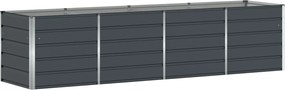 vidaXL Γλάστρα Ανθρακί 320 x 80 x 75 εκ. Ατσάλι