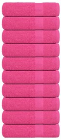 Shower Towels 10 pcs Pink 70x140 cm 360 gsm 100% Cotton - Ροζ