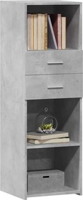 vidaXL Ντουλάπι Γκρι Σκυρ. 40x42,5x124 εκ. από Επεξεργασμένο Ξύλο
