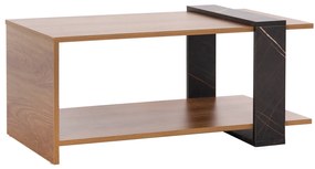 ΤΡΑΠΕΖΙ ΣΑΛΟΝΙΟΥ WILMA HM8950.12 ΜΕΛΑΜΙΝΗ ΣΕ ΦΥΣΙΚΟ-ΜΑΥΡΟ ΜΑΡΜΑΡΟ 80Χ50Χ35Υεκ.