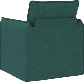 vidaXL Καναπές Σκούρο Πράσινο 75 x 82 x 85 εκ ύφασμα