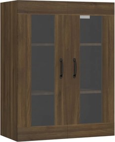 vidaXL Κρεμαστό Ντουλάπι Τοίχου Καφέ Δρυς 69,5x34x90 εκ Επεξ. Ξύλο