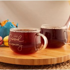 Stewehome Σετ 2 τεμαχίων γυάλινα κούπες 200 ml μοντέρνου στιλ Πολύχρωμο