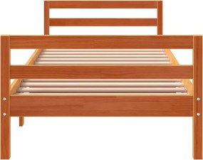 vidaXL Σκελετός Κρεβ. Χωρίς Στρώμα Καφέ Κεριού 75x190 εκ Μασίφ Πεύκο